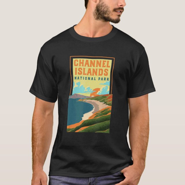 Kanalinseln California WPA Nationalparks Post T-Shirt (Vorderseite)