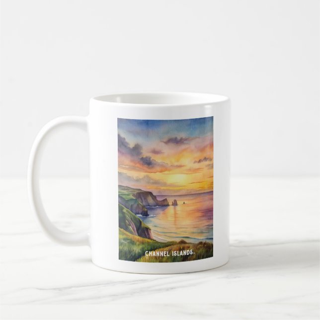 Kanalinseln Nationalpark Aquarellmalerei Kaffeetasse (Links)