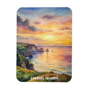 Kanalinseln Nationalpark Aquarellmalerei Magnet