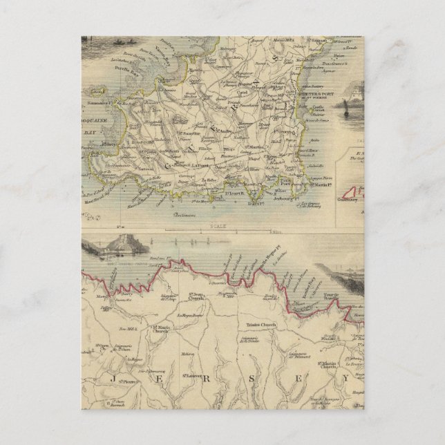 Kanalinseln Postkarte (Vorderseite)