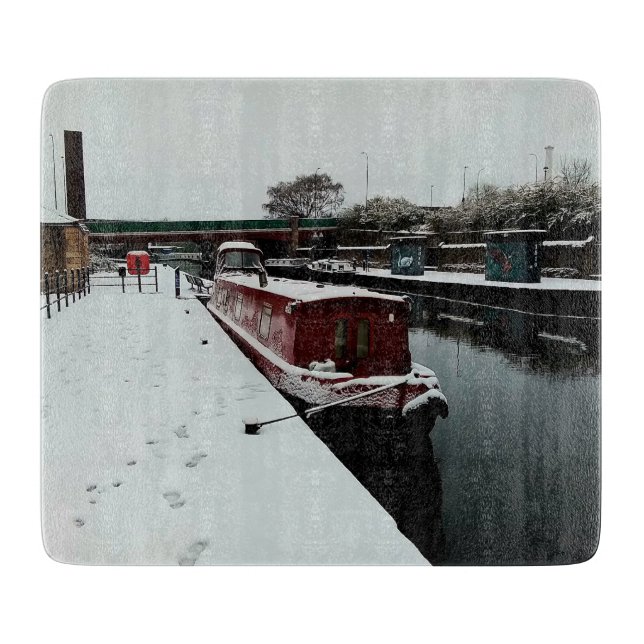 Kanalisation , im Winter Schneidebrett (Vorderseite)