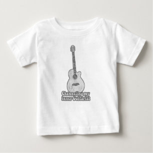 Kanalisation meine innere Gitarrist. Retro schwarz Baby T-shirt