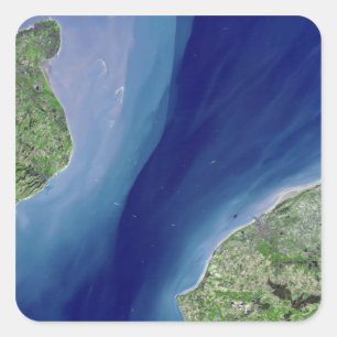 Kanaltunnel Quadratischer Aufkleber