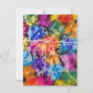 Kananga Demokratische Republik Kongo Stadtplan Postkarte