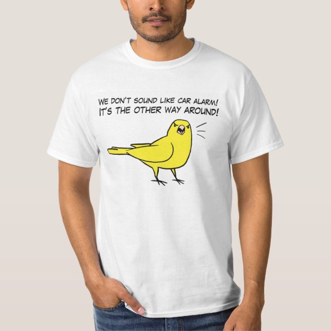Kanarienvogel GEGEN Warnung T-Shirt (Vorderseite)