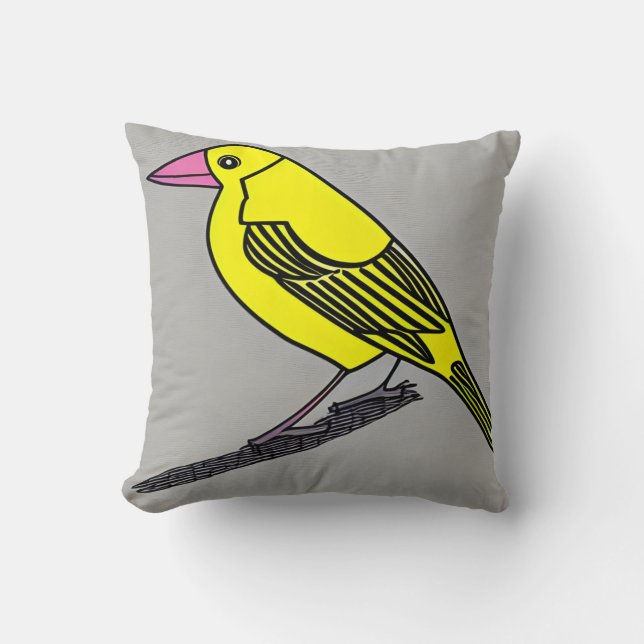 Kanarienvogel Kissen (Vorderseite)
