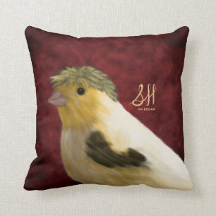 Kanarienvogel mit Haube Kissen