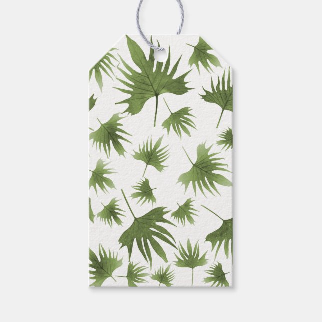 Kanarische Blätter Geschenkanhänger (Vorderseite)