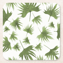 Kanarische Blätter Rechteckiger Pappuntersetzer