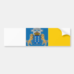 Kanarische Flagge (Kanarische Inseln, Spanien) Autoaufkleber