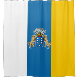 Kanarische Flagge (Kanarische Inseln, Spanien) Duschvorhang