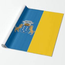 Kanarische Flagge (Kanarische Inseln, Spanien) Geschenkpapier