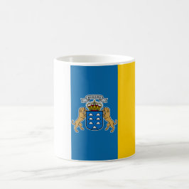 Kanarische Flagge (Kanarische Inseln, Spanien) Kaffeetasse
