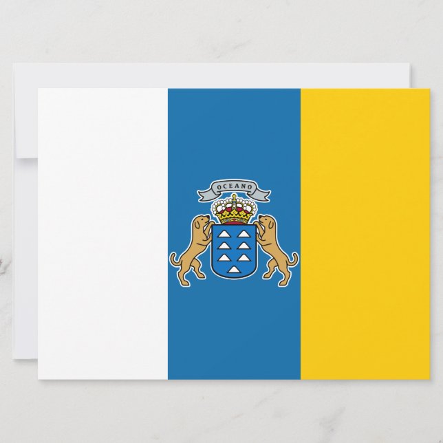 Kanarische Flagge (Kanarische Inseln, Spanien) Karte (Vorderseite)