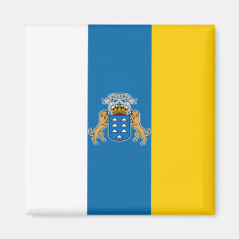 Kanarische Flagge (Kanarische Inseln, Spanien) Magnet