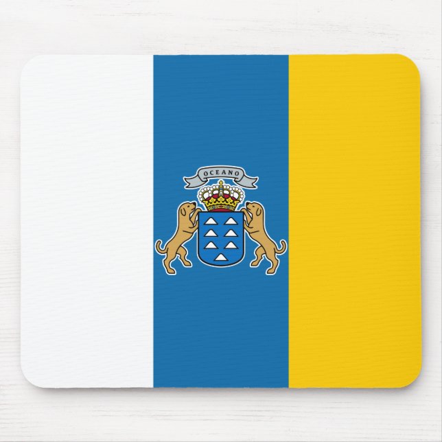 Kanarische Flagge (Kanarische Inseln, Spanien) Mousepad (Vorne)