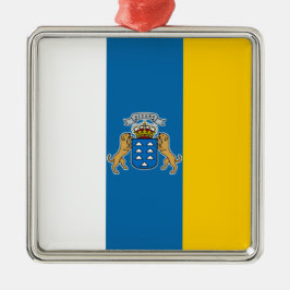Kanarische Flagge (Kanarische Inseln, Spanien) Ornament Aus Metall