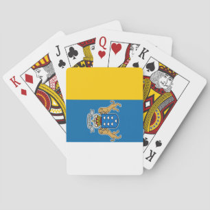 Kanarische Flagge (Kanarische Inseln, Spanien) Spielkarten