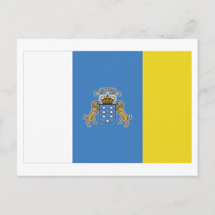 Kanarische Flagge Postkarte