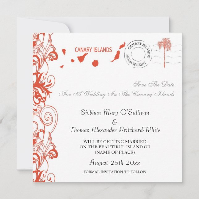 Kanarische Inseln Save the Date (Vorderseite)