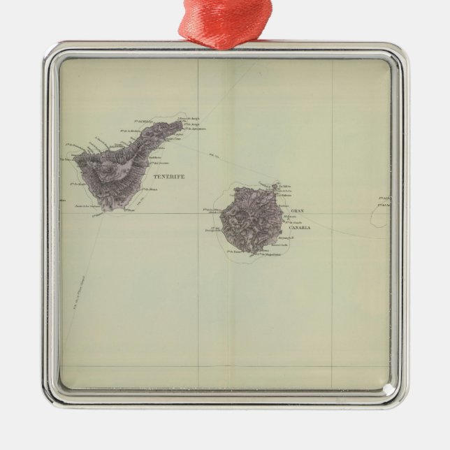 Kanarische Inseln Silbernes Ornament (Vorne)