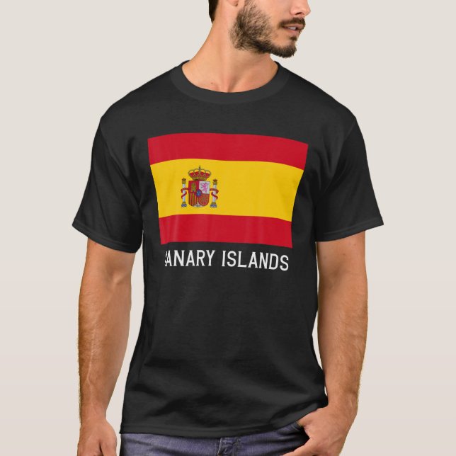 Kanarische Inseln Spanien Flaggenzeichen Escudo Ba T-Shirt (Vorderseite)