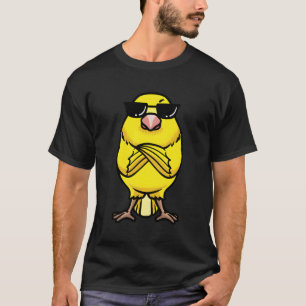 Kanarische Vogelkanarie mit Sonnenbrille Emotik T-Shirt