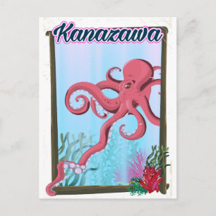 Kanazawa Japan Vintages Reiseplakat Postkarte