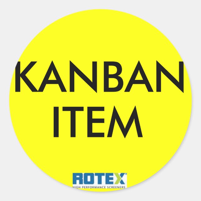 KANBAN-POSTEN RUNDER AUFKLEBER (Vorderseite)
