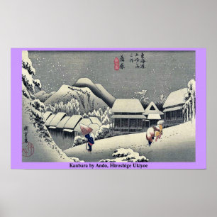 Kanbara by Ando, Hiroshige Ukiyoe Poster