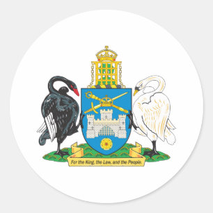Kanberra-Wappen Runder Aufkleber