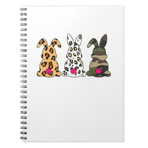 Kanbits Bunnies Leopard Camouflage Happy Oaster Da Notizblock