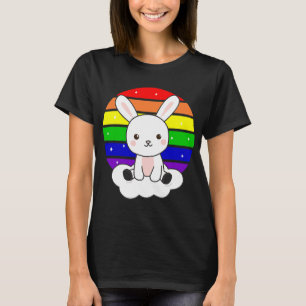 Kanbits Bunny Rainbow Colorful Sunset Kawaii Fanta T-Shirt