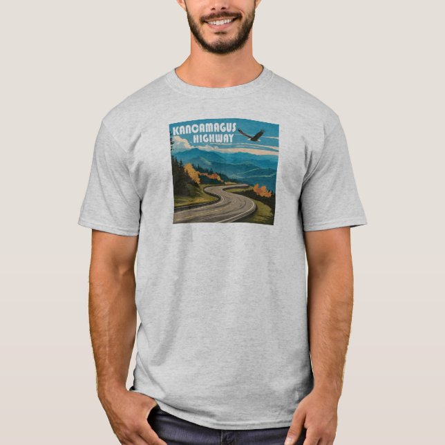 Kancamagus Highway New Hampshire Eagle T-Shirt (Vorderseite)