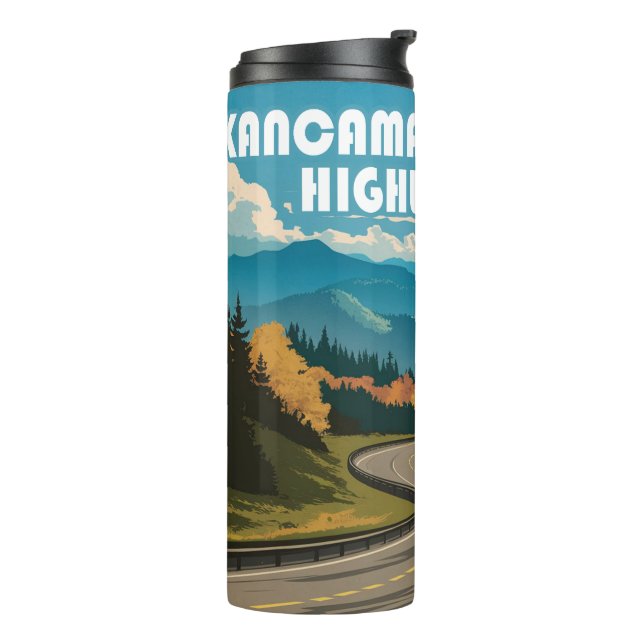 Kancamagus Highway New Hampshire Eagle Thermosbecher (Nach links gedreht)