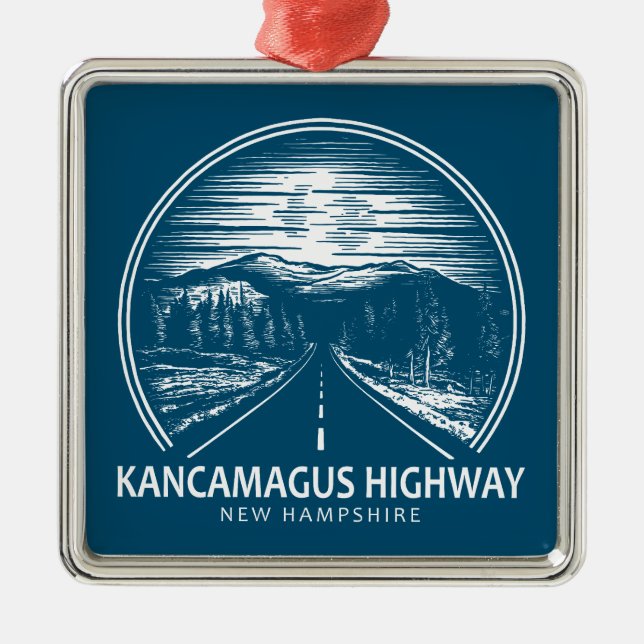 Kancamagus Highway New Hampshire Forest Ornament Aus Metall (Vorne)