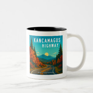 Kancamagus Highway New Hampshire Sunset Zweifarbige Tasse