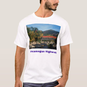 Kancamagus Landstraßen-Albanien-überdachte Brüc T-Shirt
