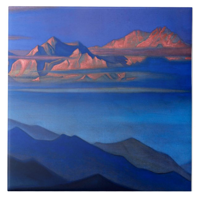 „Kanchenjunga“ von Nicholas Roerick Fliese (Vorderseite)