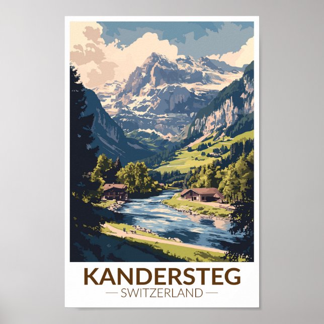 Kandersteg Schweiz Kinderspielplatz Val Grande Poster (Vorne)