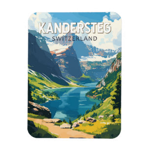 Kandersteg Schweiz Reisen Vintag Magnet