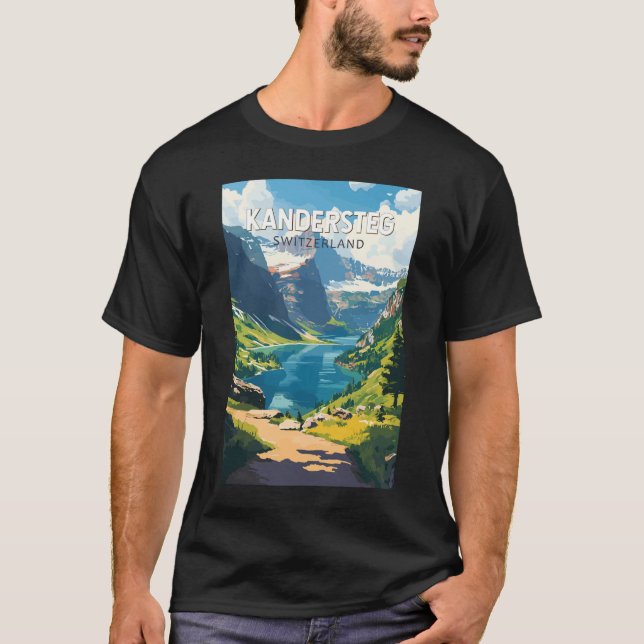 Kandersteg Schweiz Reisen Vintag T-Shirt (Vorderseite)