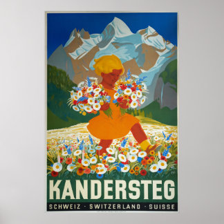 Kandersteg, Schweiz, Reiseplakat Poster