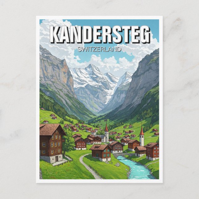 Kandersteg Switzerland Travel Postkarte (Vorderseite)