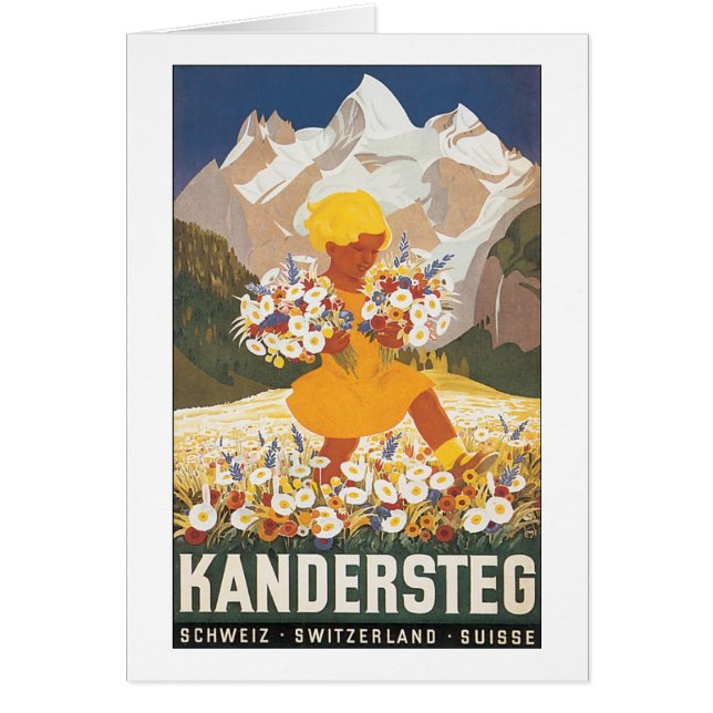 Kandersteg Switzerland Vintage Travel Poster (Vorne)