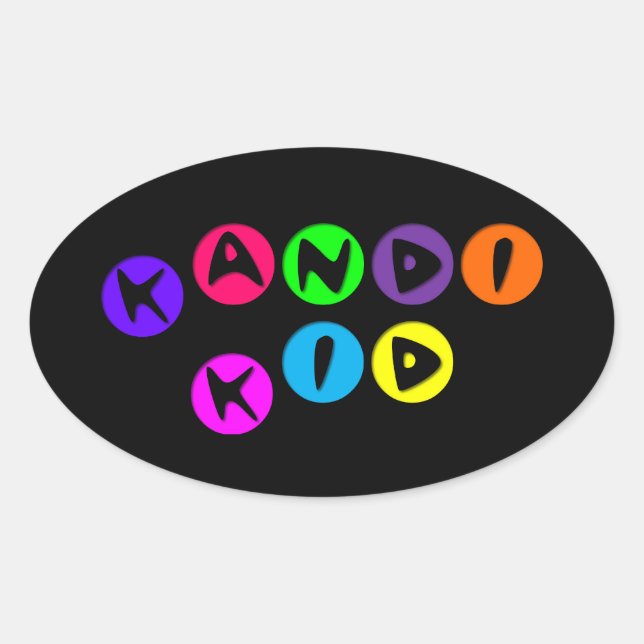 Kandi Kid individuell einstellbar Ovaler Aufkleber (Vorderseite)
