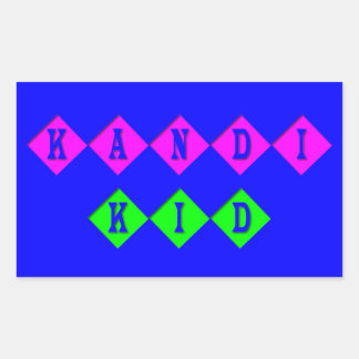 Kandi Kid individuell einstellbar Rechteckiger Aufkleber