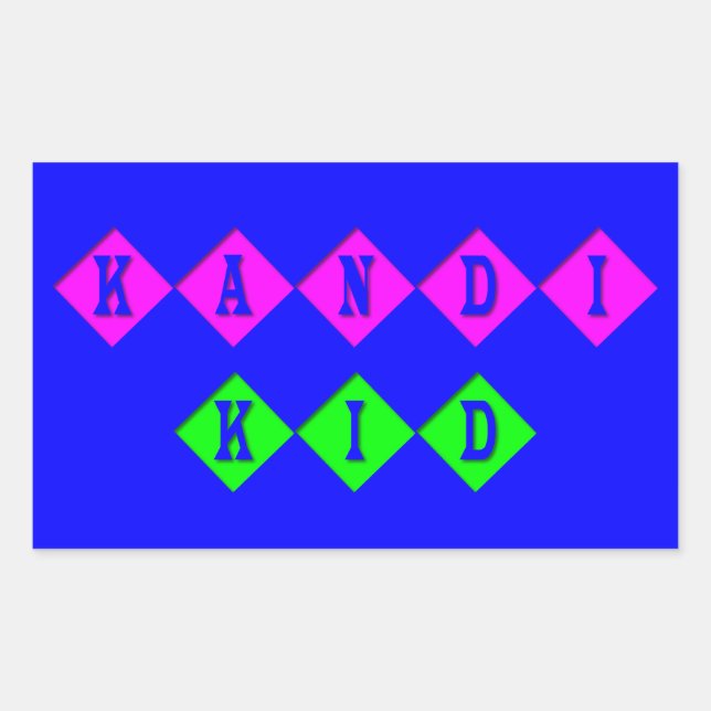 Kandi Kid individuell einstellbar Rechteckiger Aufkleber (Vorderseite)
