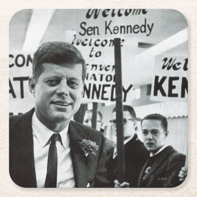 Kandidat Kennedy Rechteckiger Pappuntersetzer (Vorderseite)