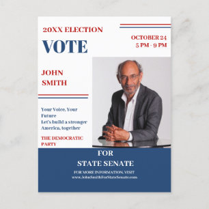 Kandidatenvorstellung Wahlkampf Postkarte